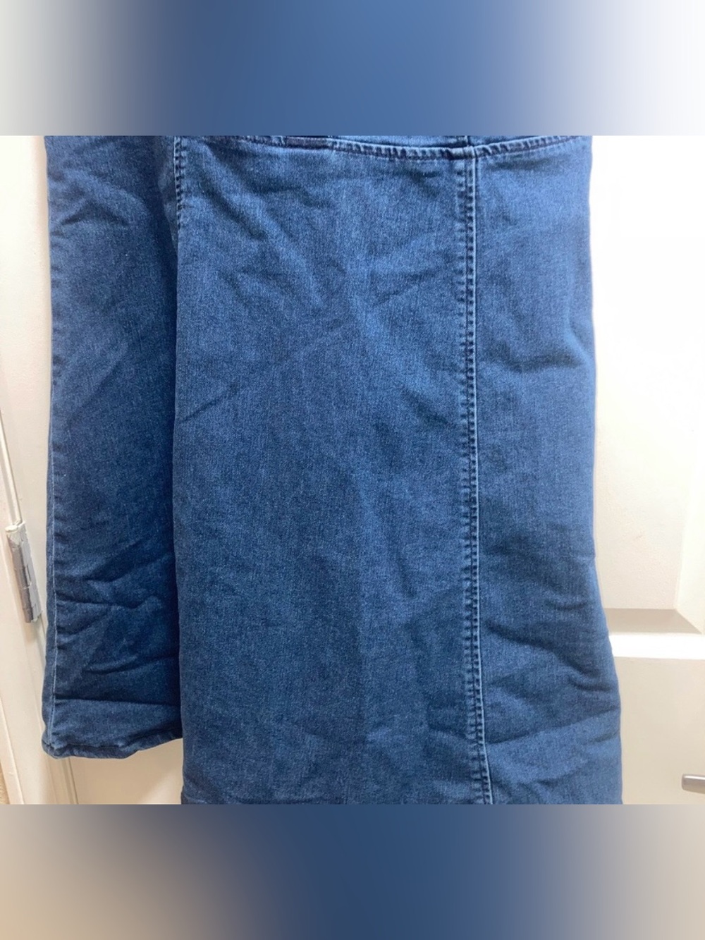 Allegra K Women’s Denim Sleeveless V Neck Fit and Flare Dress Size Small new - Picture 4 of 5